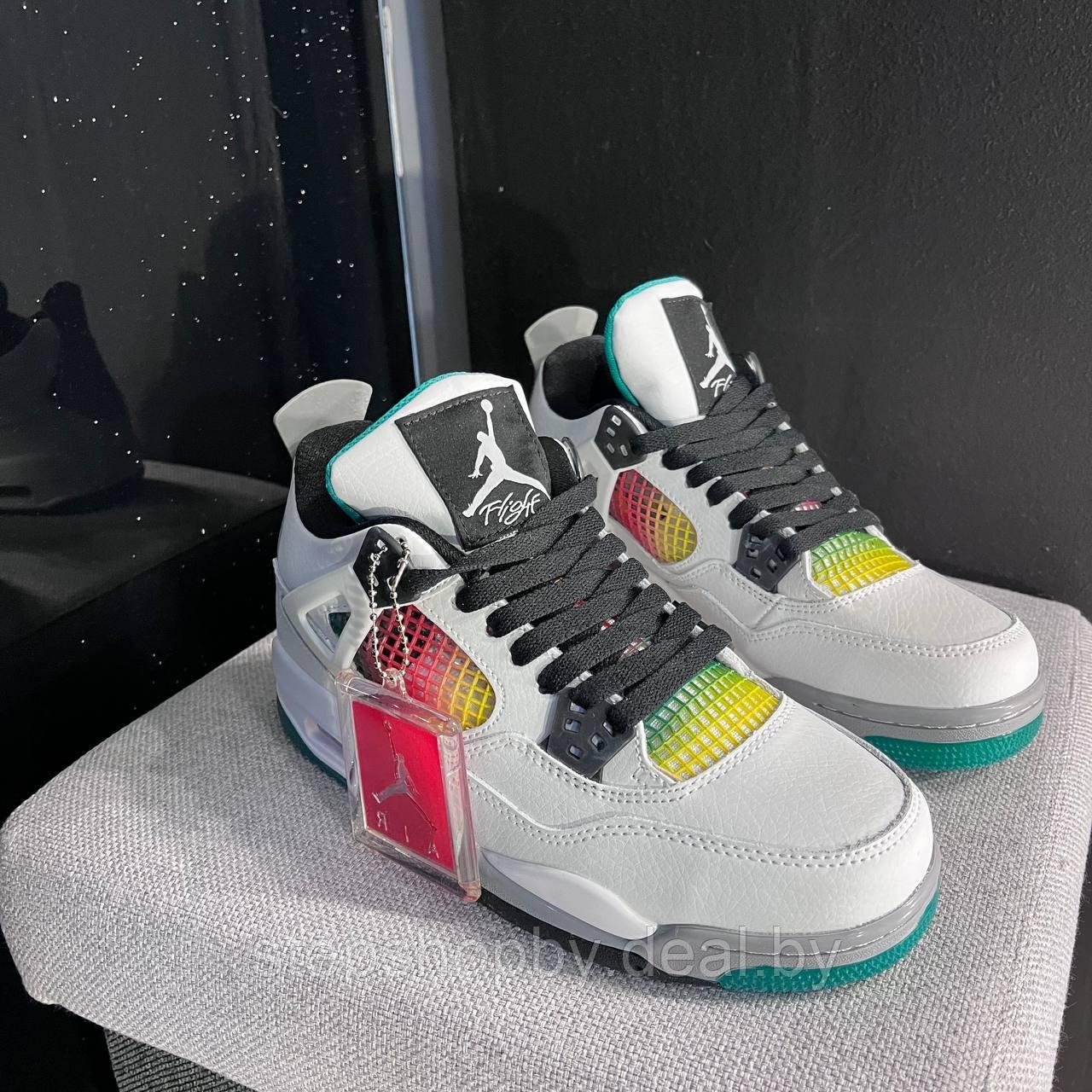 КРОССОВКИ Jordan 4 Retro Lucid Green Rasta - фото 2 - id-p189247912