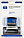 Штамп самонаборный на 3 строки OfficeSpace Printer 8051 размер текстовой области 38*14 мм, корпус синий, фото 2