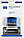 Штамп самонаборный на 3 строки OfficeSpace Printer 8051 размер текстовой области 38*14 мм, корпус синий, фото 3