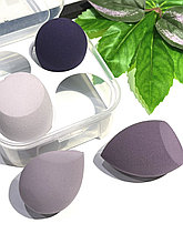 Набор спонжей ( бьюти блендеров) для макияжа, 4 шт, фиолетовый