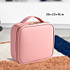 Сумка для косметики, портфель  визажиста жен «CALZETTl» нежно-розовый маленький, с пропиткой, фото 4