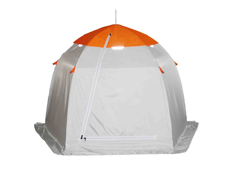 Зимняя палатка Зонт "Mr. Fisher 2" Люкс бело-оранжевый - фото 3 - id-p189291844