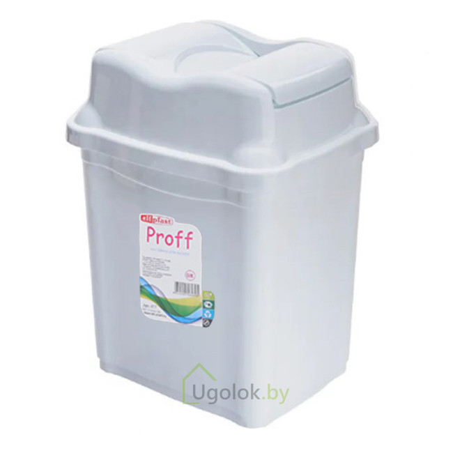 Контейнер для мусора Proff 5 л (белый) - фото 1 - id-p189293178