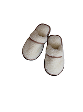 Обувь домашняя тапки (пантолеты) из натуральной овечьей шерсти, фото 2