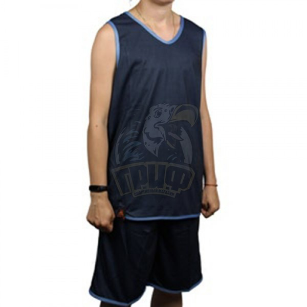 Форма баскетбольная мужская (черный/синий) (арт. LD8802-BL) - фото 1 - id-p189293737