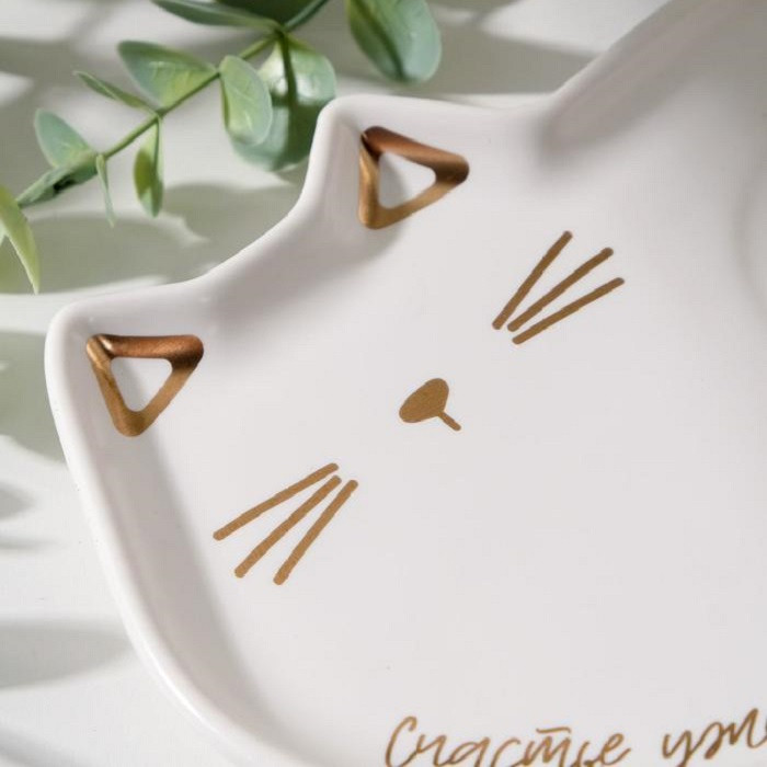Подарочный чайный набор Котик «Счастье рядом» на 1 персону - фото 3 - id-p189294346