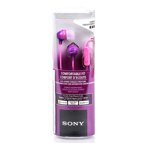 MDR-EX15AP фиолетовые с микрофоном Наушники проводные вкладыши SONY - фото 2 - id-p188932306