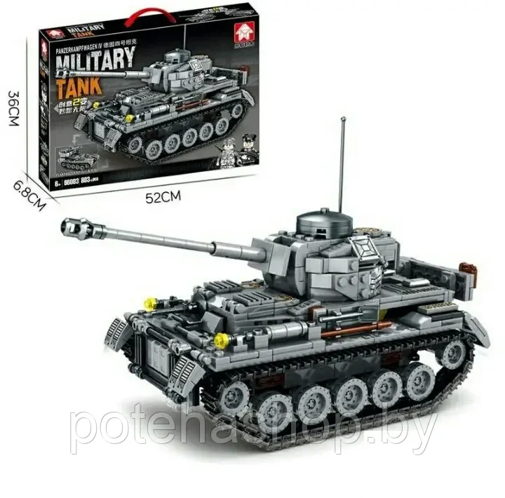 Конструктор Немецкий танк 2в1 Panzer IV 66003 , 803 детали