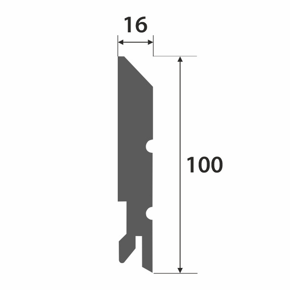 Плинтус напольный Пл 100-10МДФ.2400.24016 Point & Line Белый 100*16*2400мм - фото 2 - id-p189336063