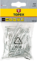 Заклепки алюминиевые 4,0*12,5мм 50шт Topex 43E403