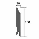 Плинтус напольный Пл 100-4МДФ.2400.24016 неоклассицизм Белый Point & Line100*16*2400мм, фото 2