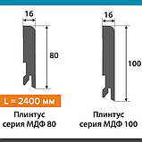 Плинтус напольный Пл 100-6МДФ.2400.24016 античный Белый Point & Line100*16*2400мм, фото 4