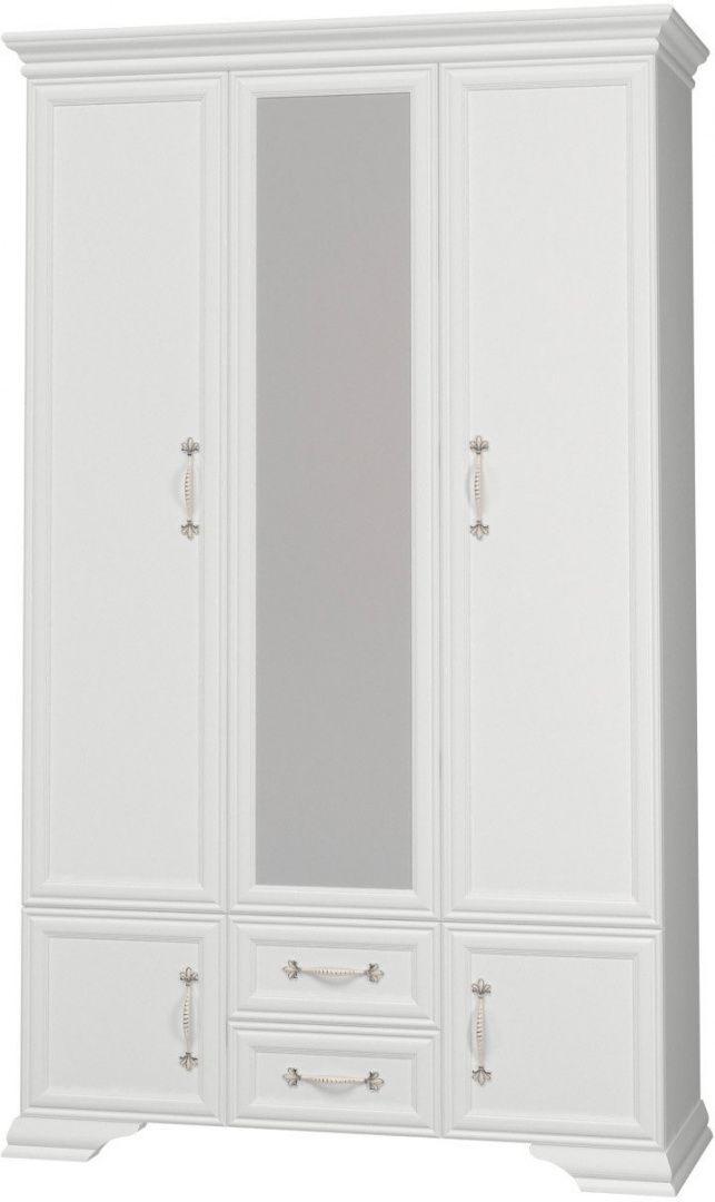 Шкаф трехдверный ШР-3 Грация с зеркалом (Белый/Белый) фабрика Браво - фото 1 - id-p156187569