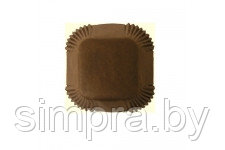 Тарталетка форма квадрат коричневая, 35 х 35 х 22,5 мм (100шт) - фото 1 - id-p189345329