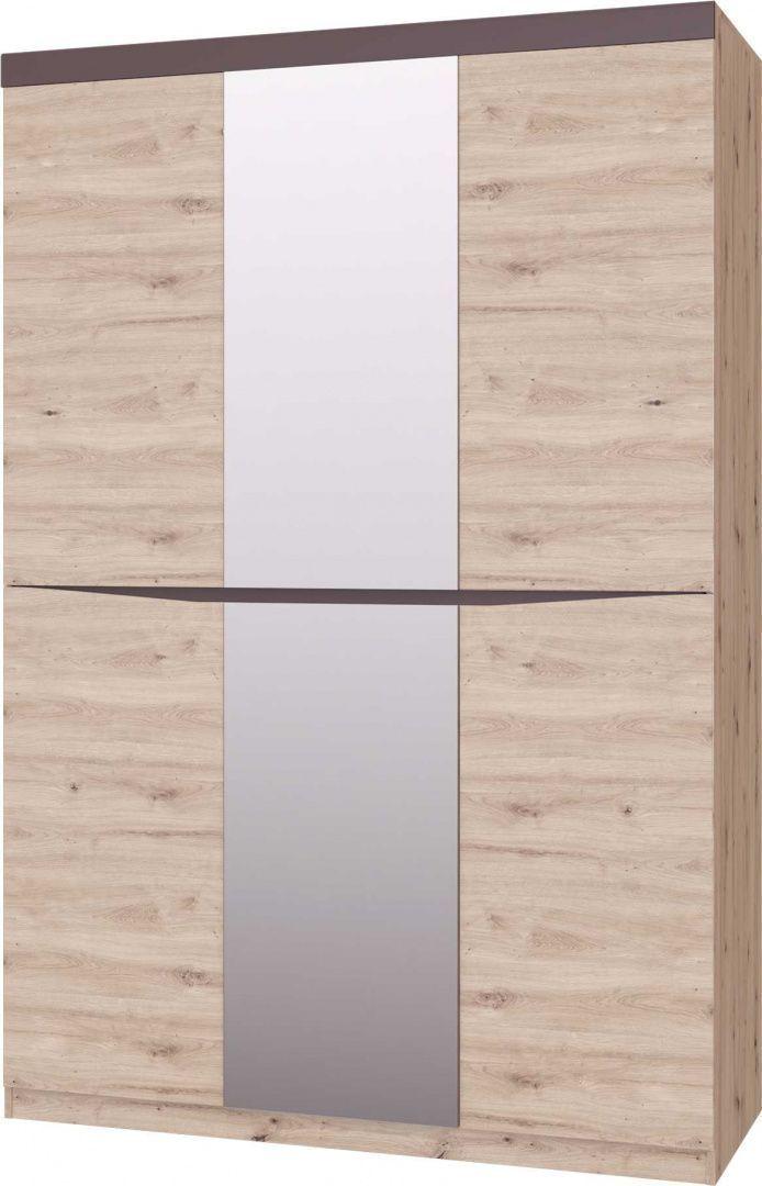 Шкаф трехдверный ШР-3 Тиана с зеркалом (Дуб Бонифаций / Вольфрам) фабрика Браво - фото 1 - id-p156188687