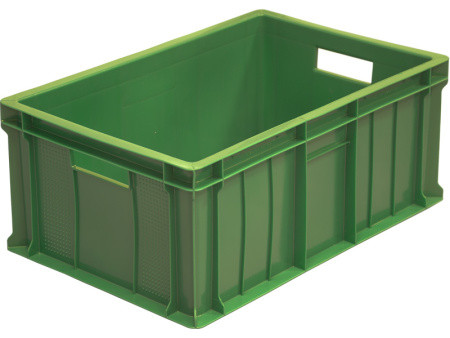 Ящик пластиковый мясной, сплошной арт.204Т зеленый - фото 1 - id-p189347251