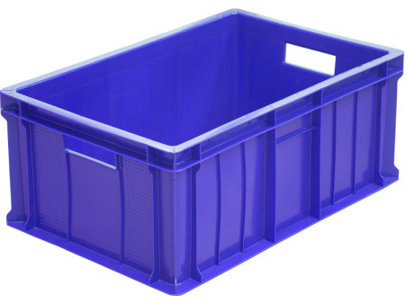 Ящик пластиковый мясной, сплошной арт.204Т синий - фото 1 - id-p189347252