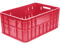 Пластиковый ящик с продольной перфораций арт.202Т красный