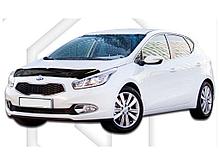 Дефлектор капота - мухобойка, KIA CEED 2018-…, короткий, VIP  VT-52