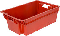 Ящик мясной сплошной, пластмассовый арт.206Т. красный