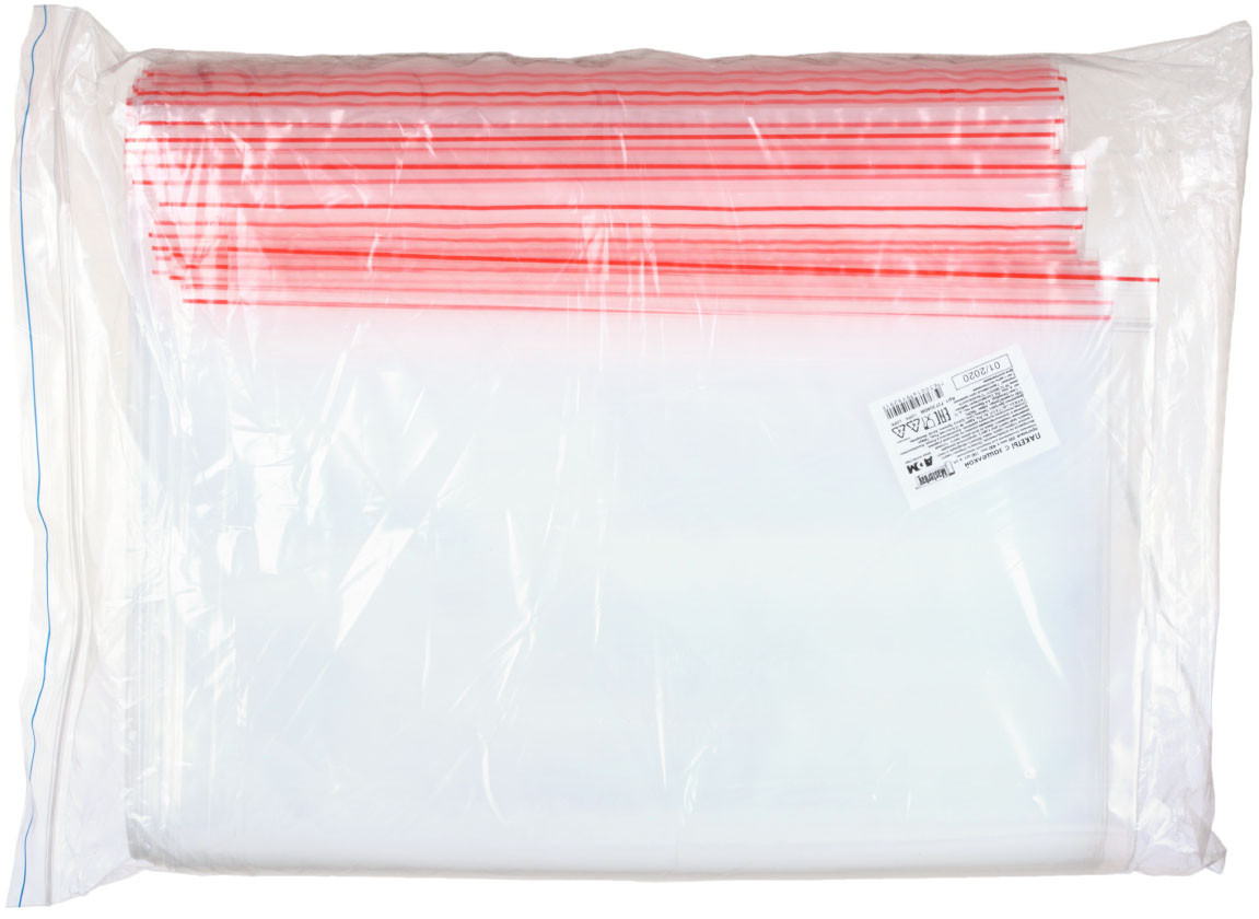 Пакет упаковочный с застежкой (ZipLock) Masterbag АДМ 300*400 мм, 100 шт., 80 мкм - фото 2 - id-p189348175