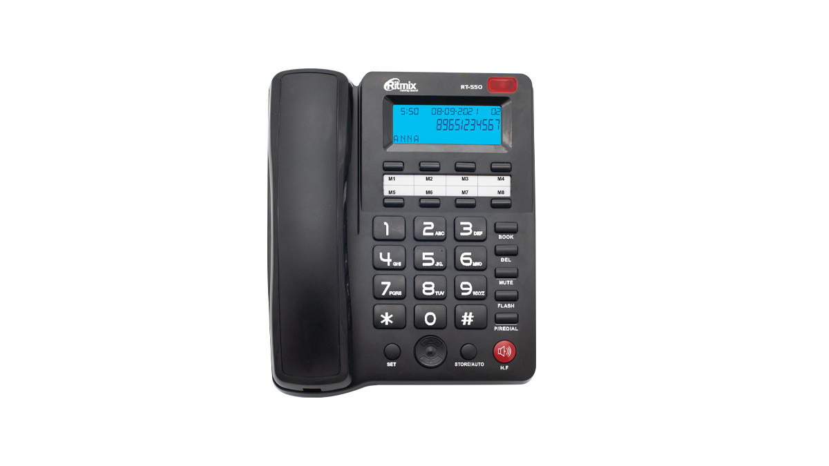 Проводной телефон Ritmix RT-550 (черный)