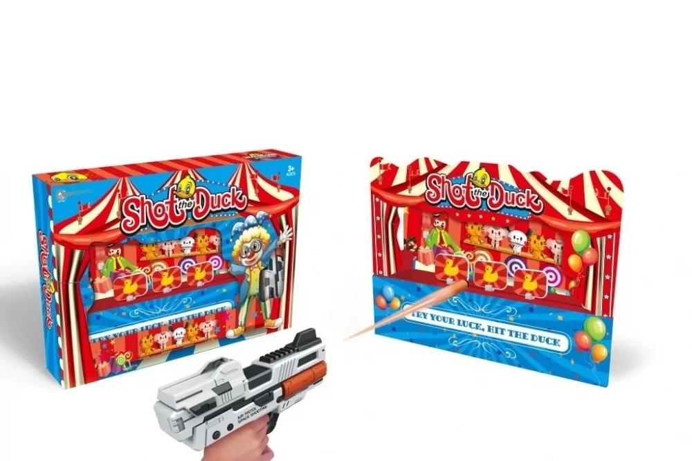 Игровой набор Тир пистолет с мягкими пулями и мишенями на батарейках, со звуком