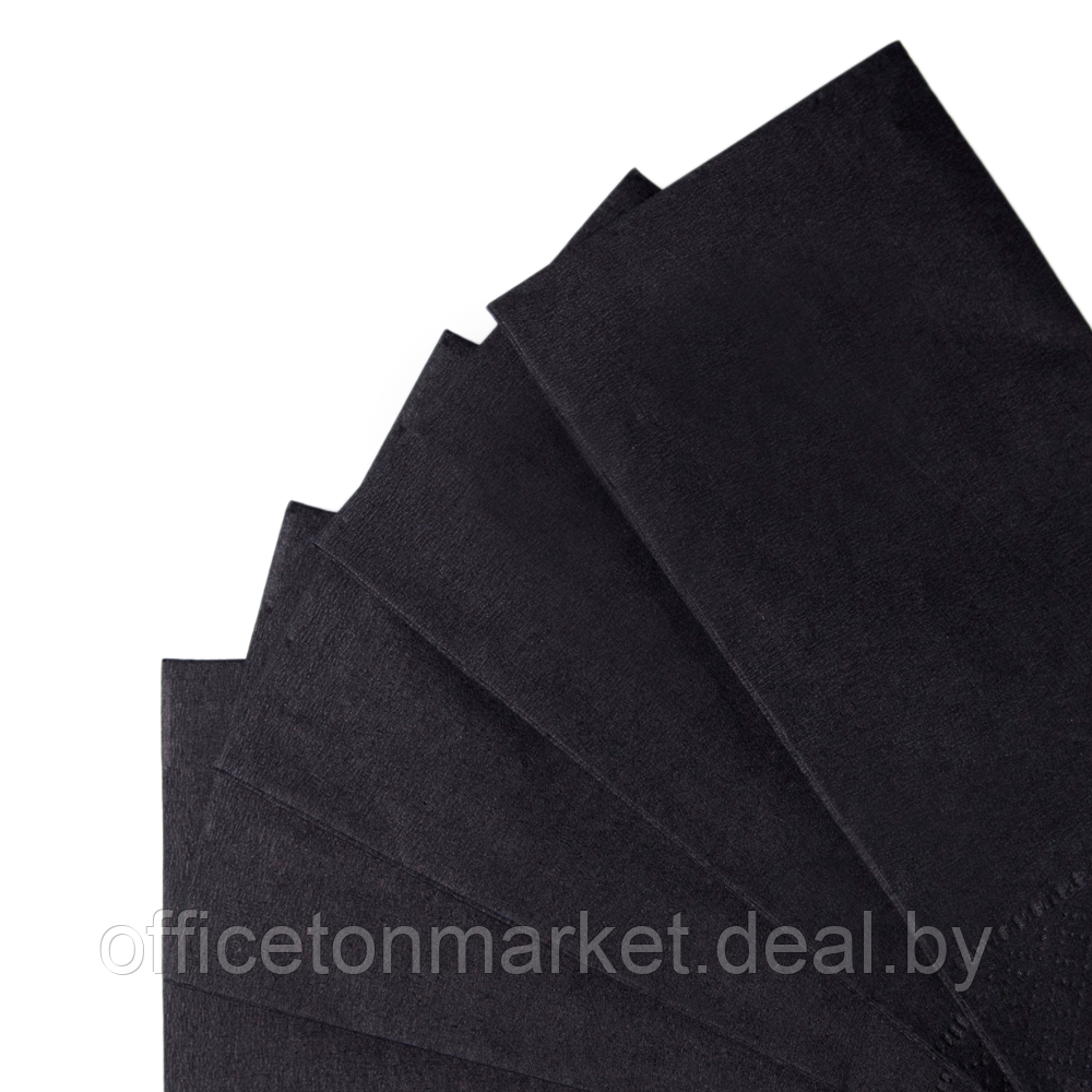 Салфетки бумажные "Бик-пак" 1/8 сложение, 200 шт, 33x33 см, черный - фото 3 - id-p189368840
