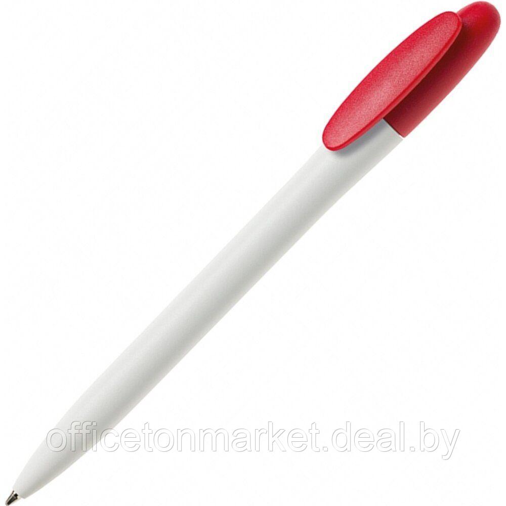 Ручка шариковая автоматическая "Bay MATT BC", 1,0 мм, белый, красный, стерж. синий - фото 1 - id-p178283558