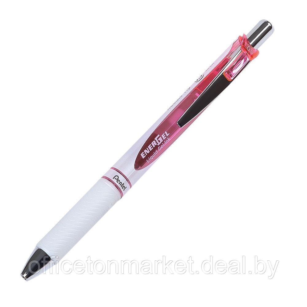 Ручка-роллер "Ener Gel BLN75W", 0.5 мм, белый, красный, стерж. красный - фото 1 - id-p137121372