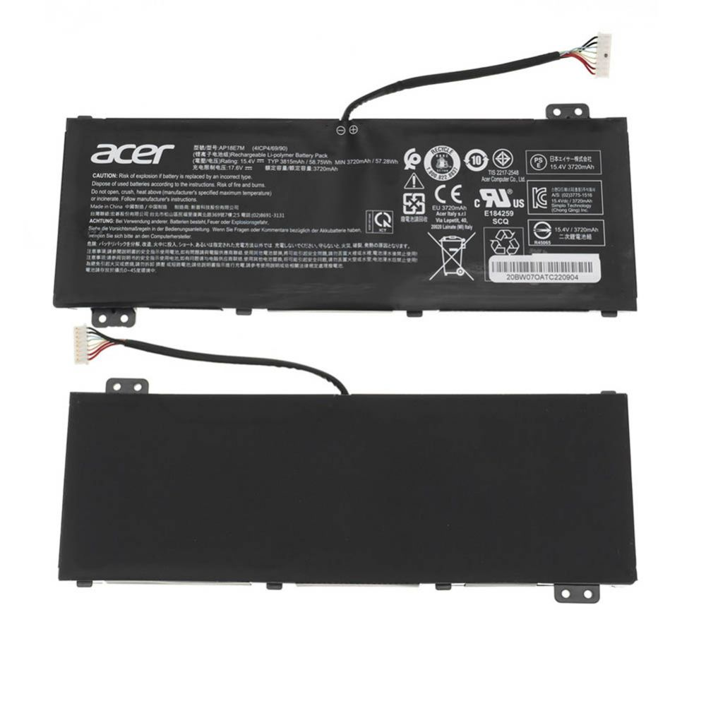 Оригинальная батарея для ноутбука ACER AP18E7M PredatorHelios 300 15.4V 3815mAh 58.75Wh KT.00407.009