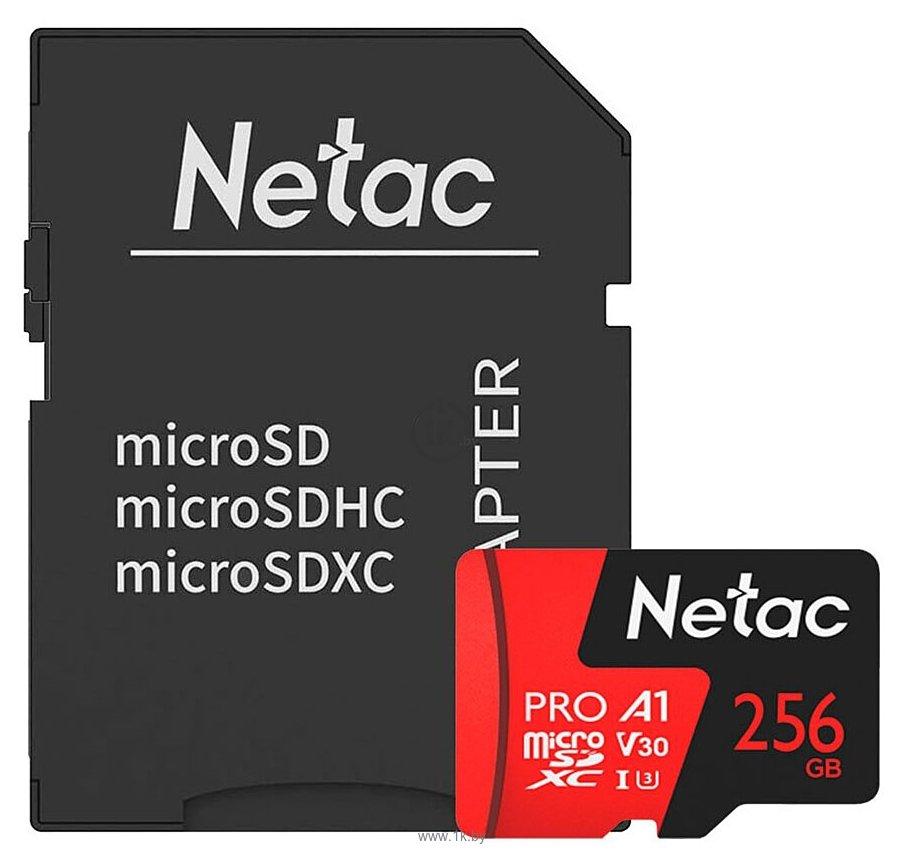 Карта памяти MicroSDXC 256GB Class 10 UHS-I(U3) (c адаптером) Netac Extreme Pro - фото 1 - id-p189171072