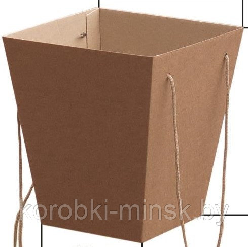 Коробка-переноска  для букетов Н52,5*40,6*27см  (XL  ), крафт