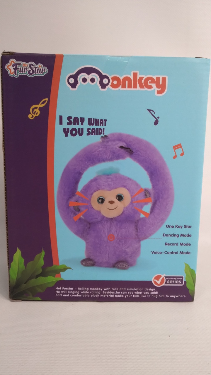 Monkey интерактивная игрушка обезьянка кувыркается - фото 3 - id-p189433170