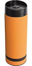 Кружка термическая "Flavoured", металл, пластик, 380 мл, оранжевый, черный