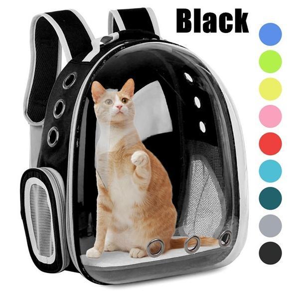 Рюкзак для переноски животных прозрачный Черный - фото 1 - id-p189449190