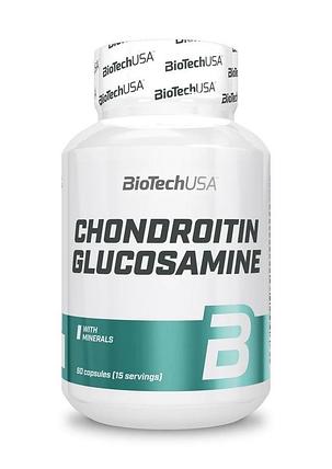 Скидки BioTechUSA Хондроитин глюкозамин Chondroitin Glucosamine 60 капс, фото 2