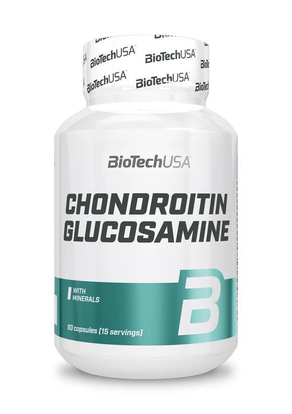 Скидки BioTechUSA Хондроитин глюкозамин Chondroitin Glucosamine 60 капс - фото 1 - id-p189449313