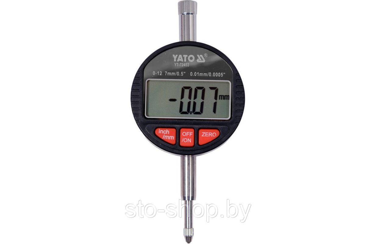 Индикатор измерительный часового типа цифровой 0-12,7мм Yato YT-72453 - фото 2 - id-p189452001