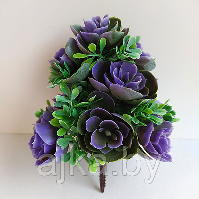 Букет искусственный Каменная роза Конус, фиолетовый