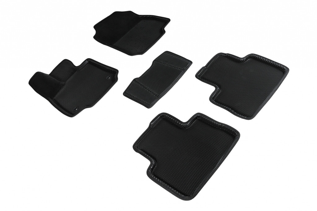 Коврики салона EVA 3D соты для Toyota RAV4 АКПП 2019- Черные - фото 1 - id-p189482286