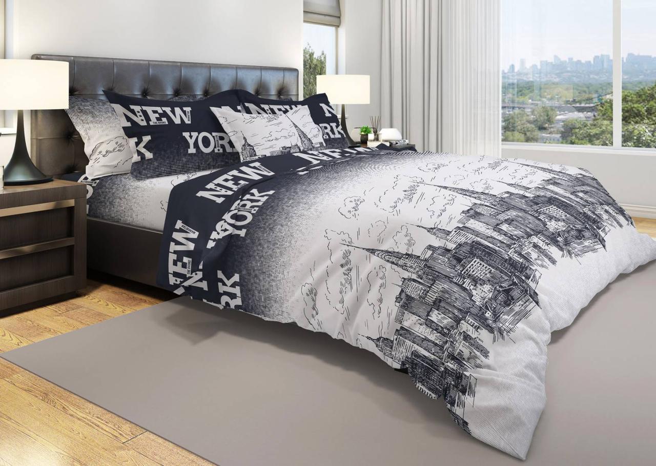 Комплект постельного белья БЯЗЬ евро размер "NEW YORK" - фото 1 - id-p144342145