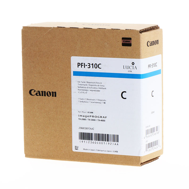 Картридж Canon PFI-310C (2360C001[AA]) Голубой, 300мл