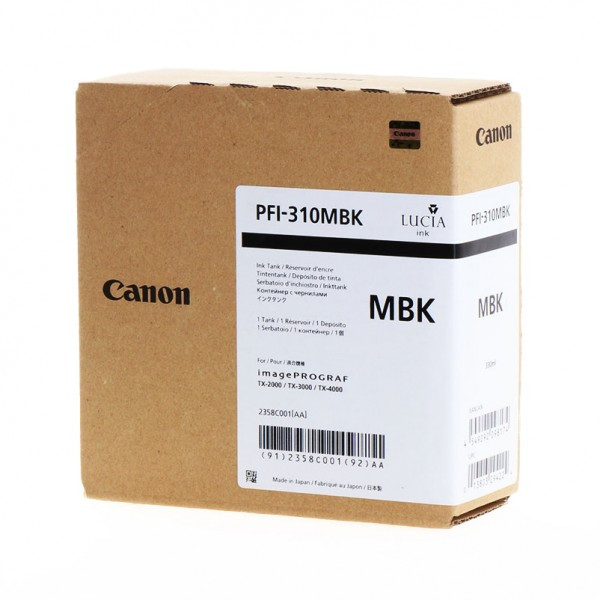 Картридж Canon PFI-310MBK (2358C001[AA]) Матовый чёрный, 300мл