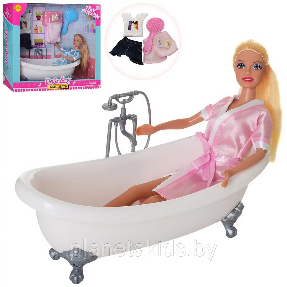 Кукла барби DEFA LUCY в ванной и набором аксессуаров, арт. 8444