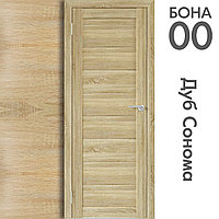 Межкомнатная дверь "БОНА" 00 (Цвета -  Дуб Сонома; Дуб Стирлинг)