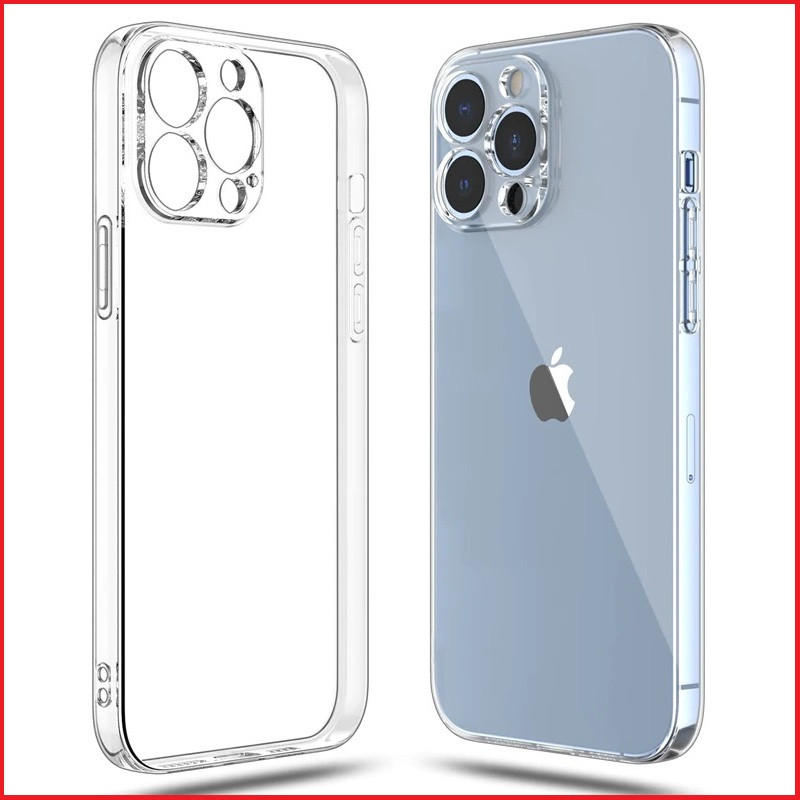 Чехол-накладка для Apple Iphone 14 pro (силикон) прозрачный с защитой камеры - фото 2 - id-p189538538