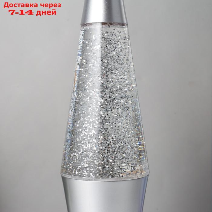 Светильник ночник Лава "Смерч" серебро 32 см - фото 6 - id-p189484670