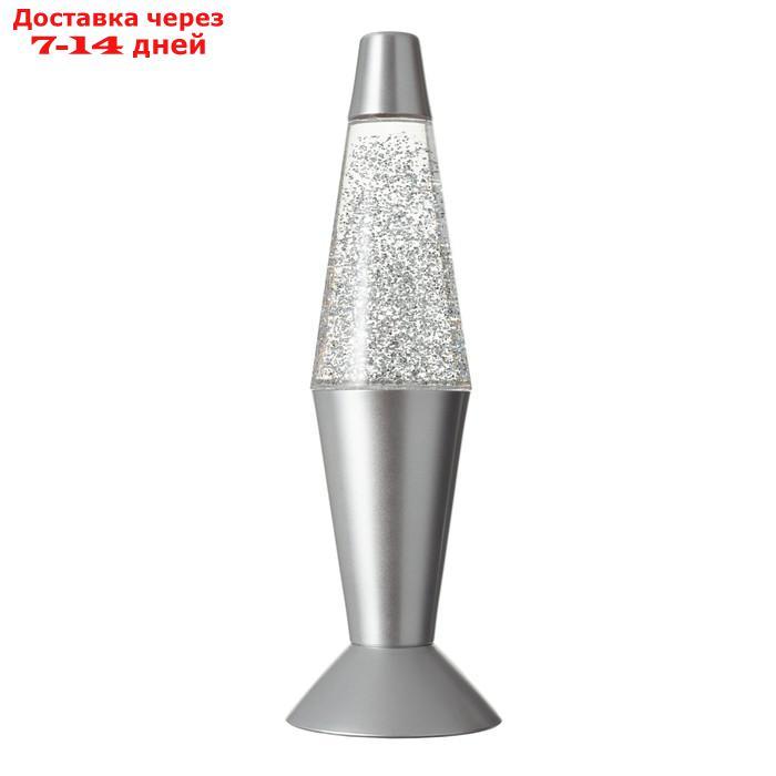 Светильник ночник Лава "Смерч" серебро 32 см - фото 10 - id-p189484670