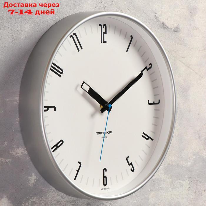 Часы настенные круглые "Классика", обод серебро, 30х30 см - фото 2 - id-p189485198